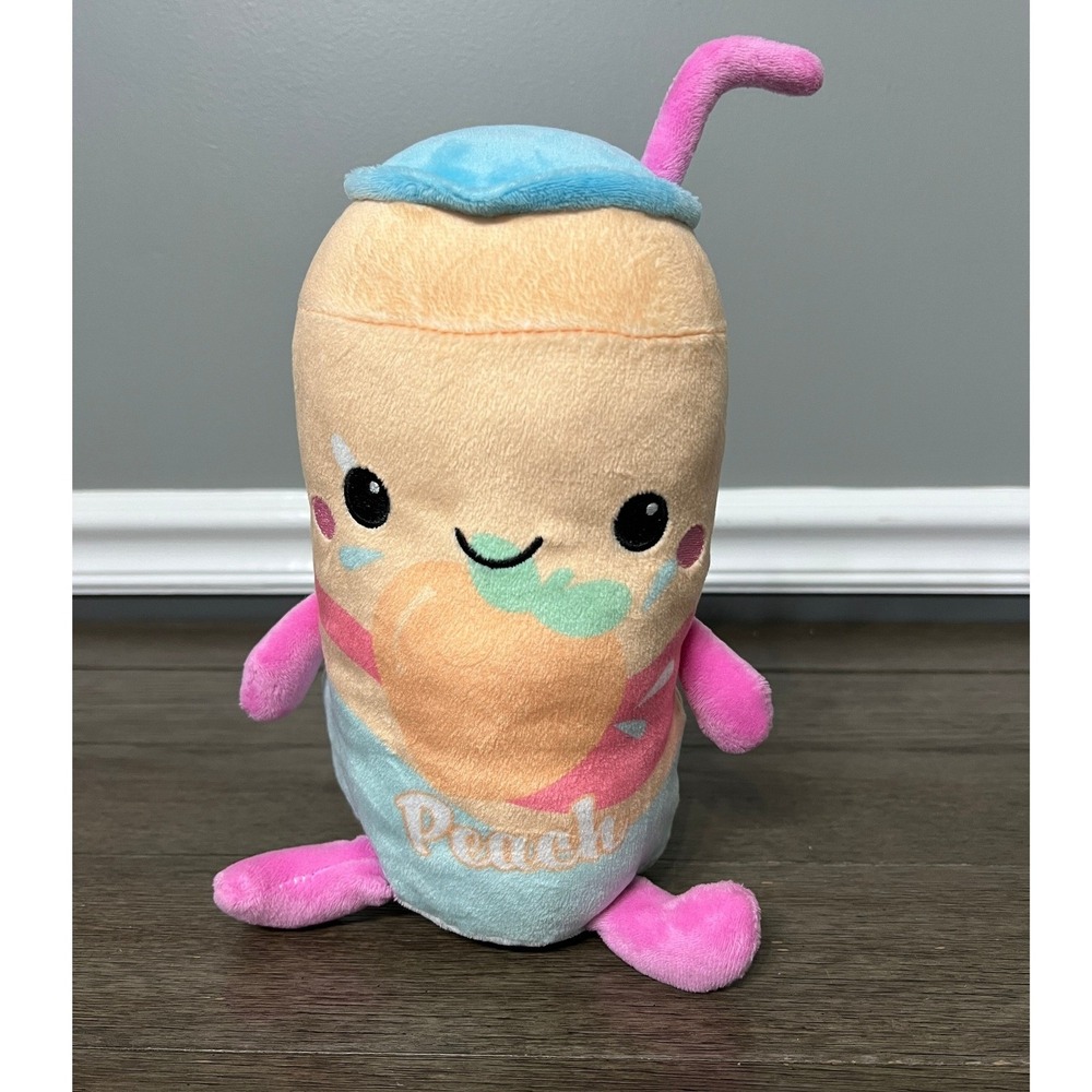 Peach Soda Plushie Toy Drink Kawaii Stuffed‎ Animal Plush 9"